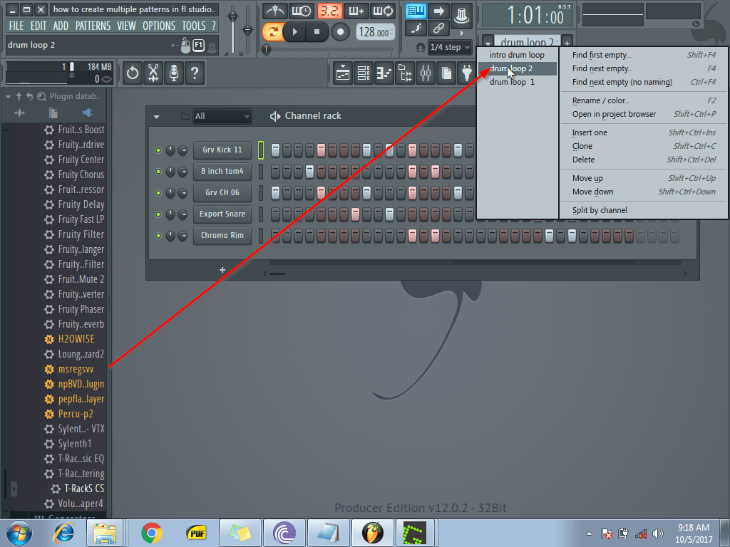 how to create multiple patterns in fl studio3