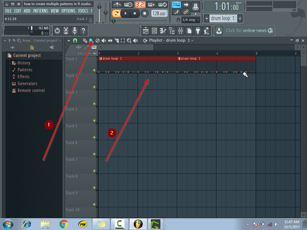 using the playlist window in fl studio 5