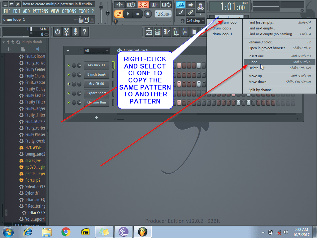 how to create multiple patterns in fl studio4
