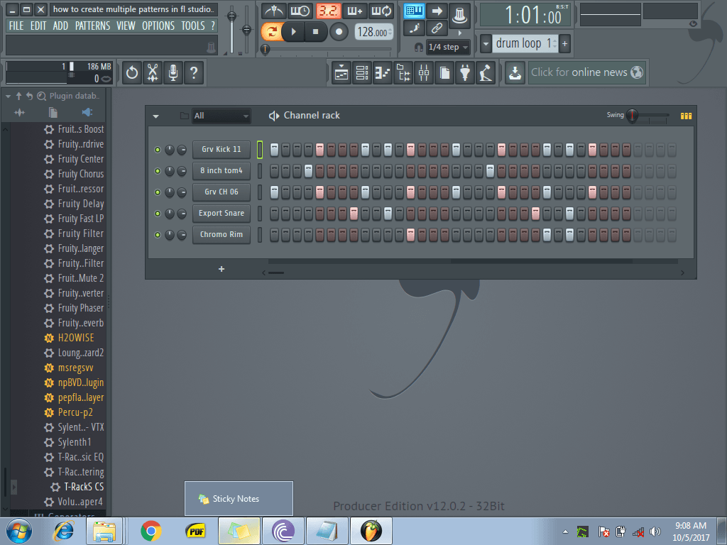 how to create multiple patterns in fl studio1