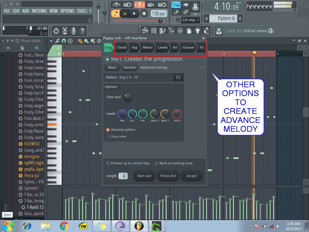 How To Use Fl Studio 12 Riff Machine Tool To Create An Interesting Melody6
