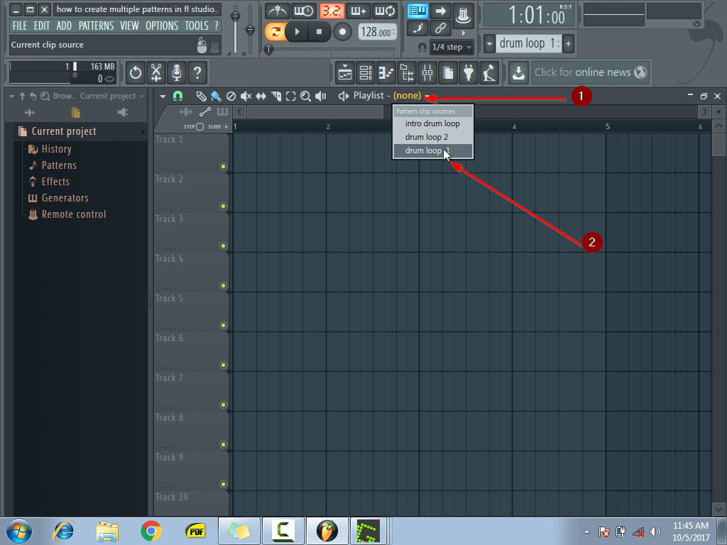 using the playlist window in fl studio 4