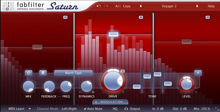 FabFilter Saturn Distortion Unit