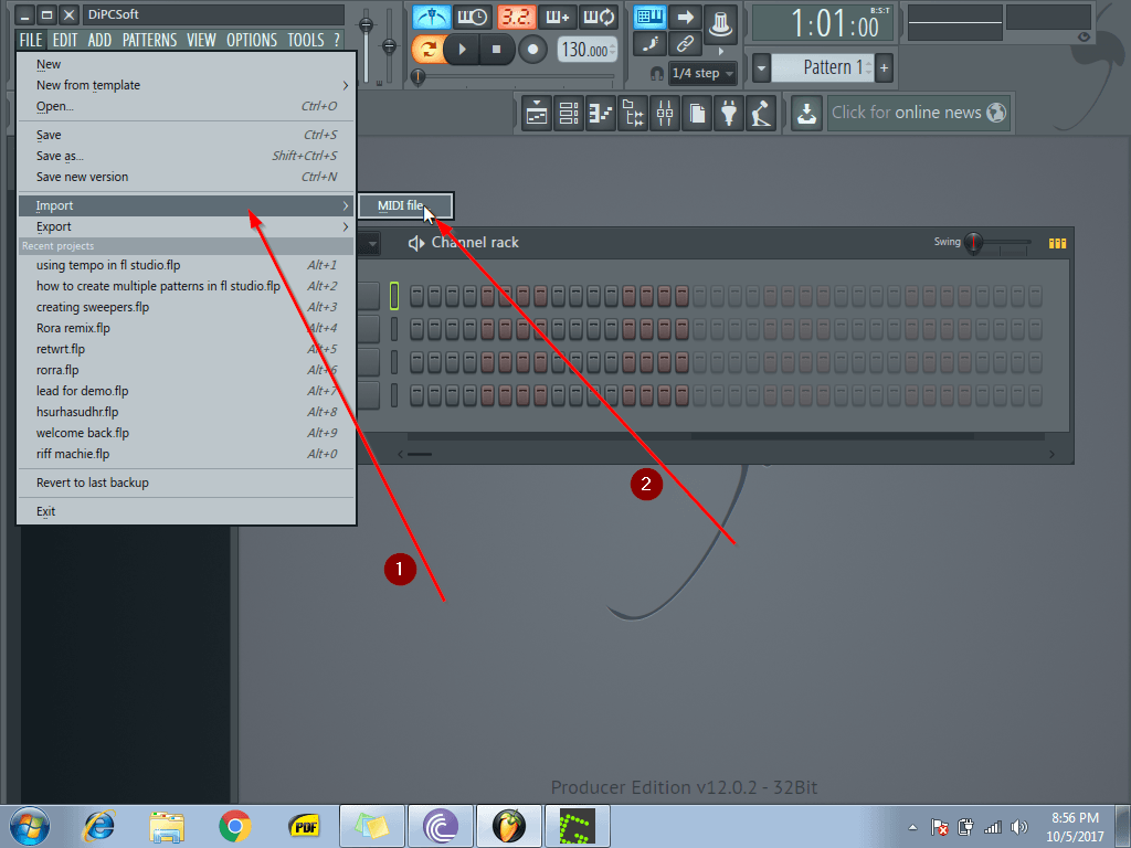 how to use a midi file