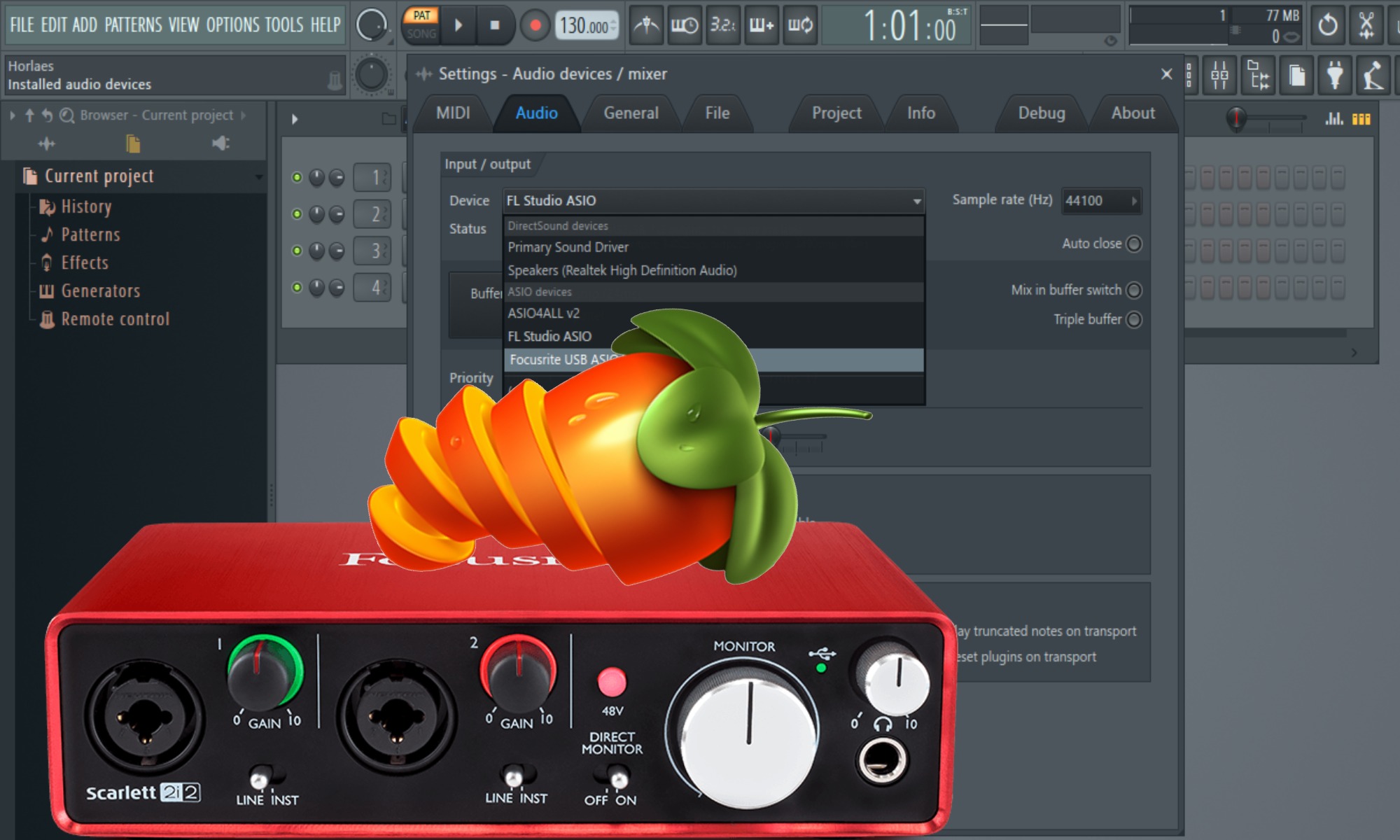 How To Use Focusrite USB Audio Interface With Fl Studio [12 & 20]