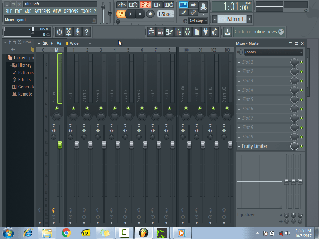 Using the mixer menu6