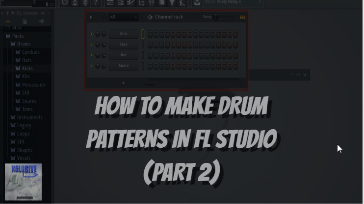 FL STUDIO BASIC: How To Make A Simple Drum Pattern (Part 2)