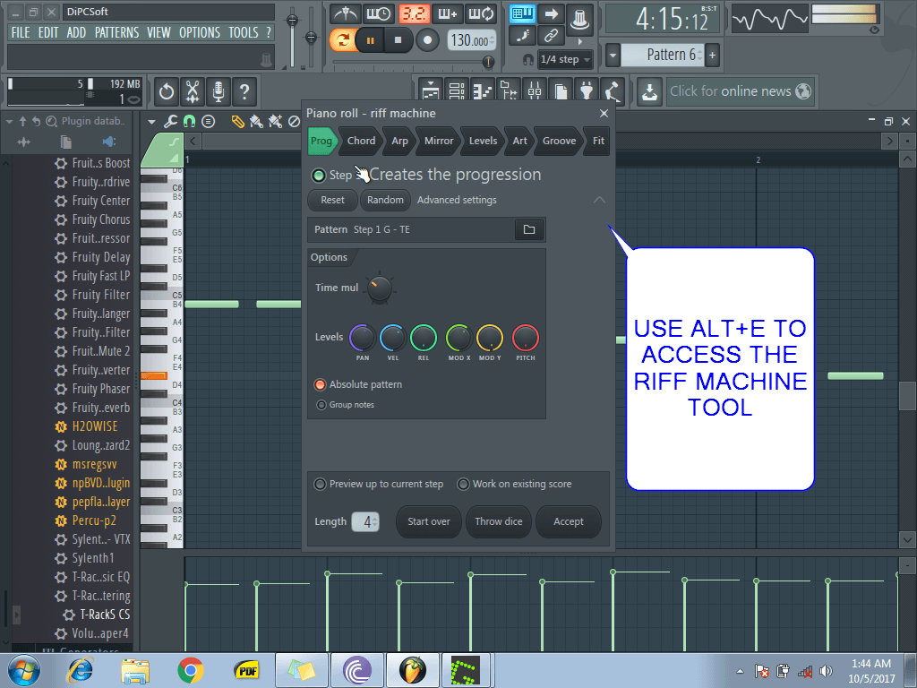 How To Use Fl Studio 12 Riff Machine Tool To Create An Interesting Melody3