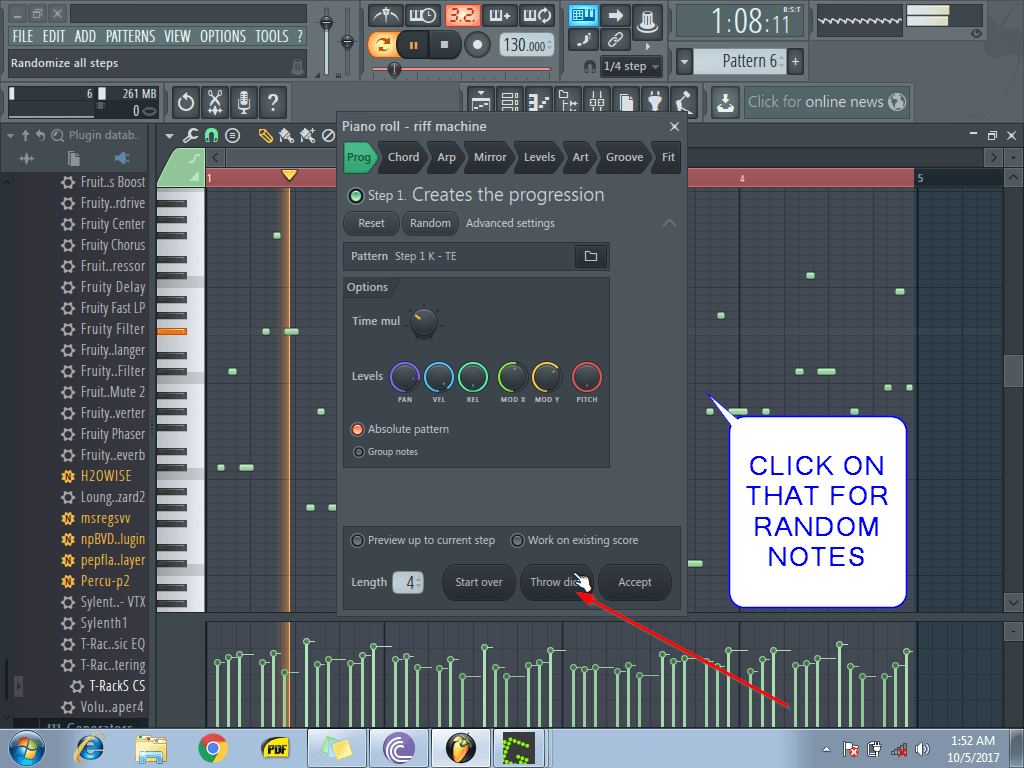 How To Use Fl Studio 12 Riff Machine Tool To Create An Interesting Melody5