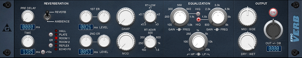 epicVerb (Free Digital Reverberation Simulator)