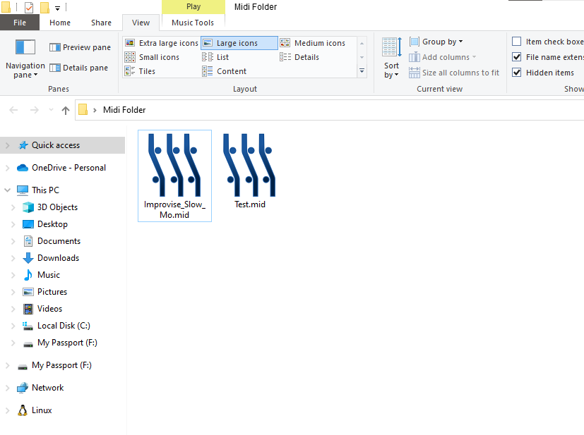 Folder With MIDI Files