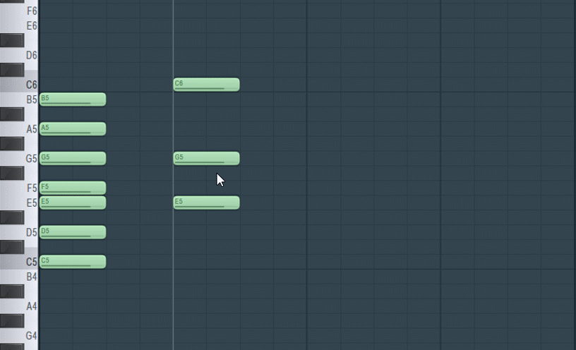 Second inversion in C major scale